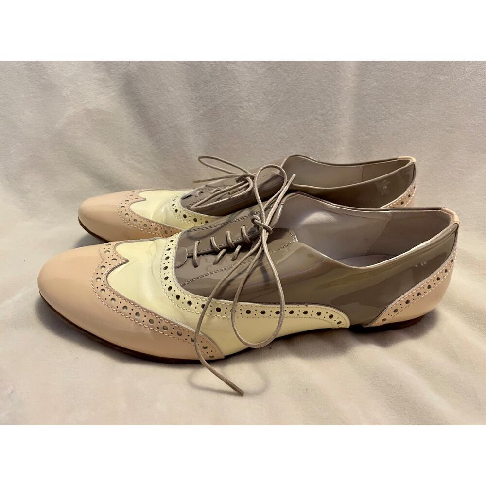 Retail $350 AGL Attilio Giusti Leombruni WINGTIP PATENT LEATHER OXFORD US 6.5